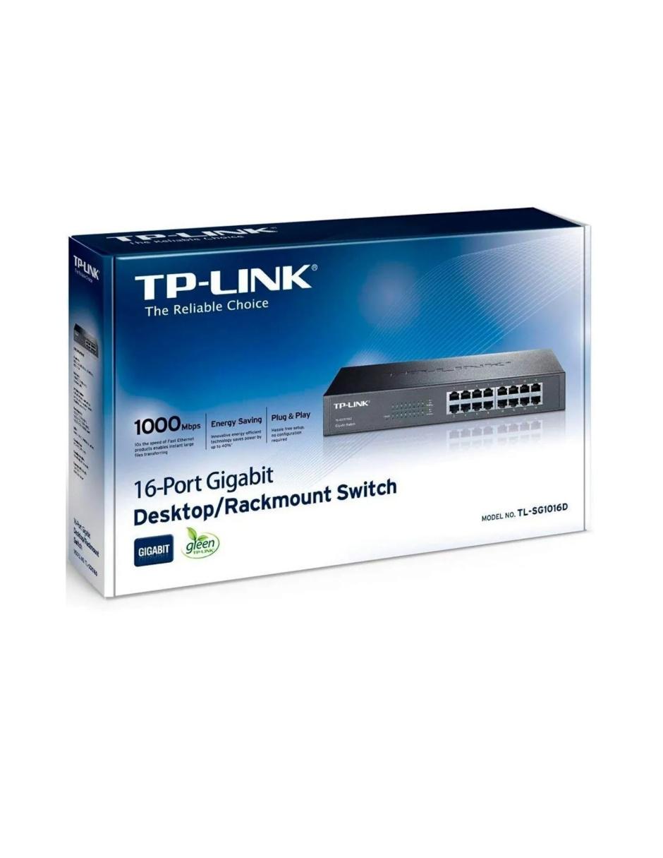 Switch TL-SG1016D 16 Puertos Gigabit Ethernet 10/100/1000 2