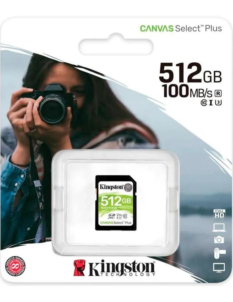 Memoria SD 512 GB Canvas Select Plus Clase 10 Video 4K V30 Juegos SDS2 512 GB 2