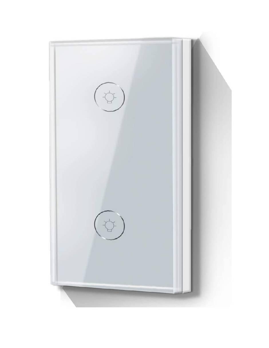Interruptor de Luz Inteligente Wi-Fi 2 Botones Interruptor de Luz Inteligente Wi-Fi 2 Botones