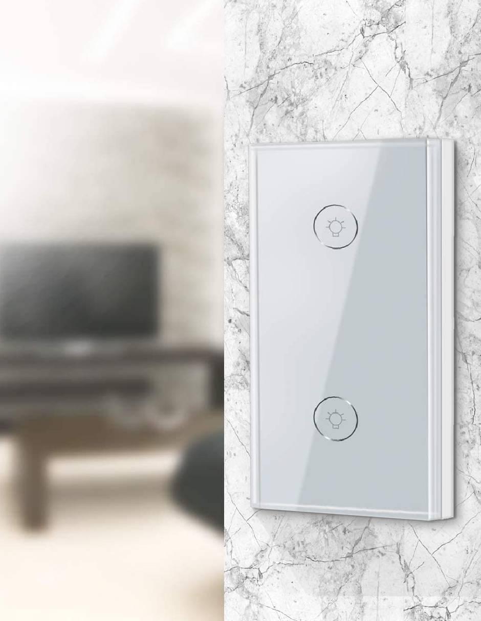 Interruptor de Luz Inteligente Wi-Fi 2 Botones 2