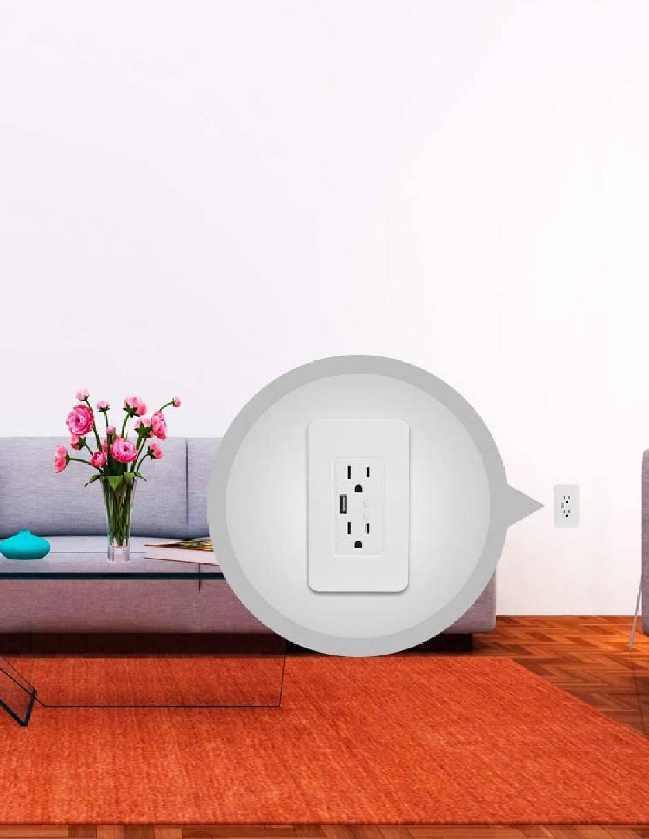 Contacto Doble Wi-Fi y Cargador USB 3