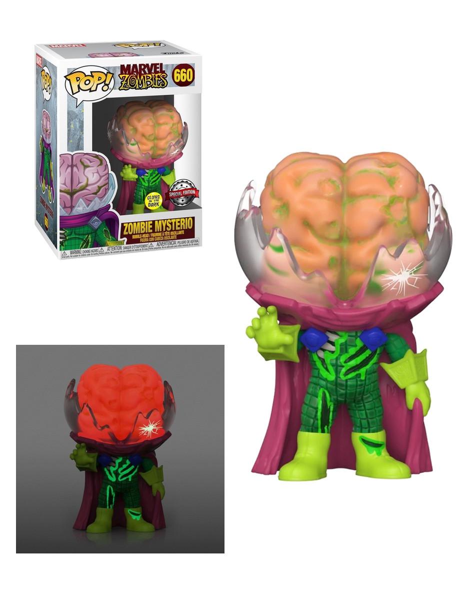 Figura Funko Pop Mysterio Marvel Zombies GITD Exclusivo Special Edition Suburbia