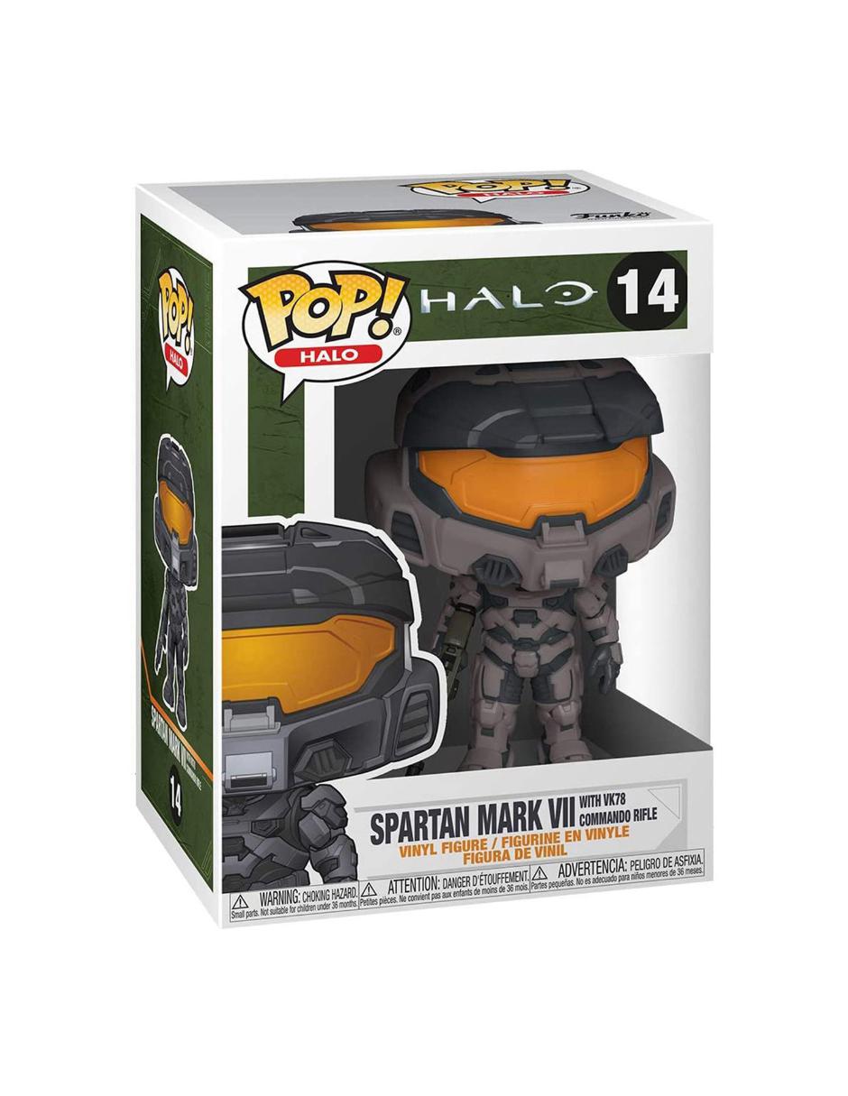 Figura Pop! Halo Infinite Spartan Mark VII Gris Con Rifle 2