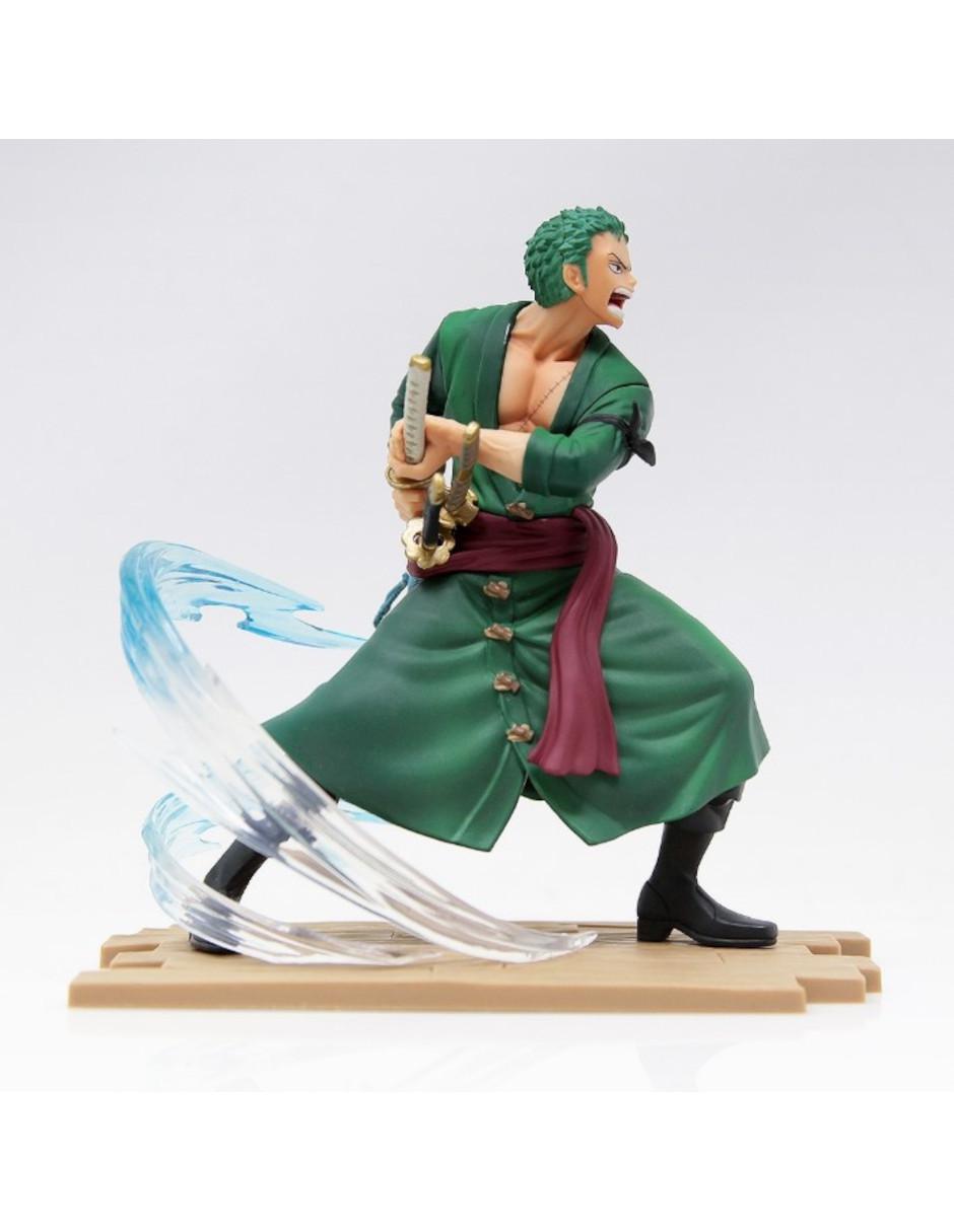 Figura One Piece Monkey D. Luffy, Roronoa Zoro, Axe-Hand Morgan y Shanks collectors con movimiento 3