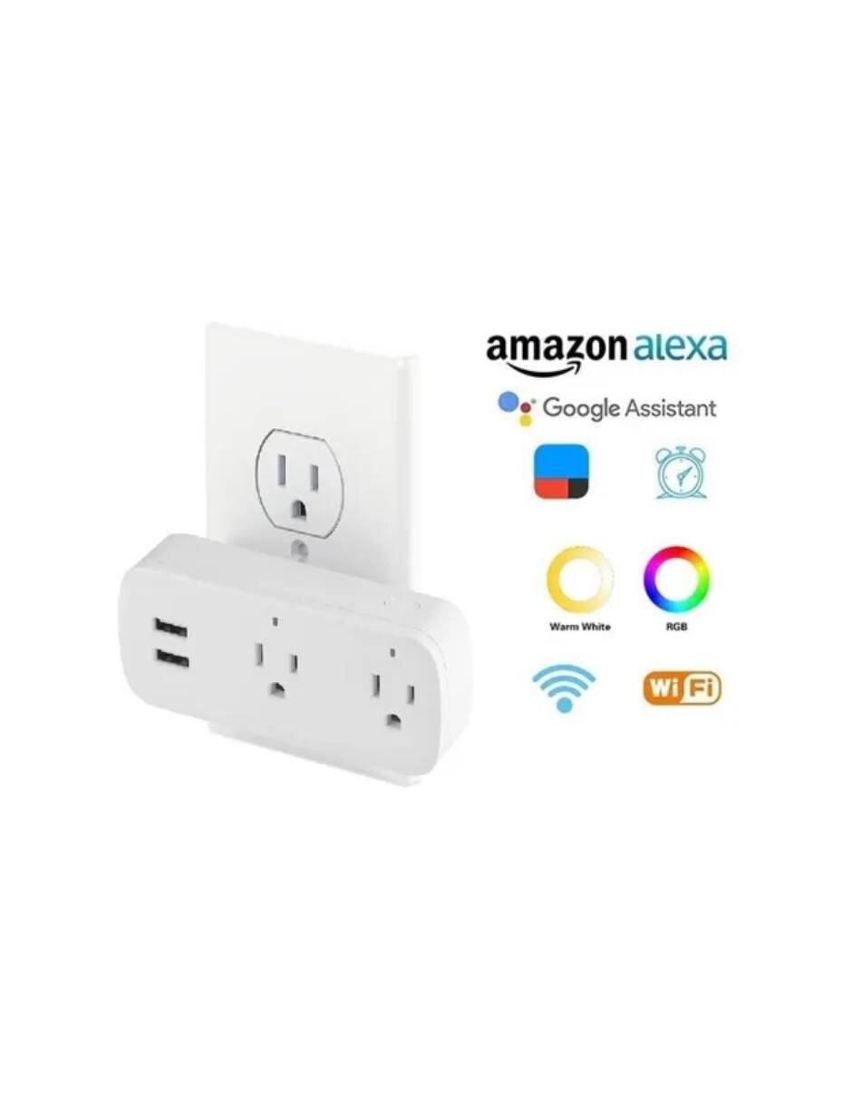 Tomacorriente inteligente wifi 2 contactos 1 USB Compatible con Alexa –  Tecnologia Gipel