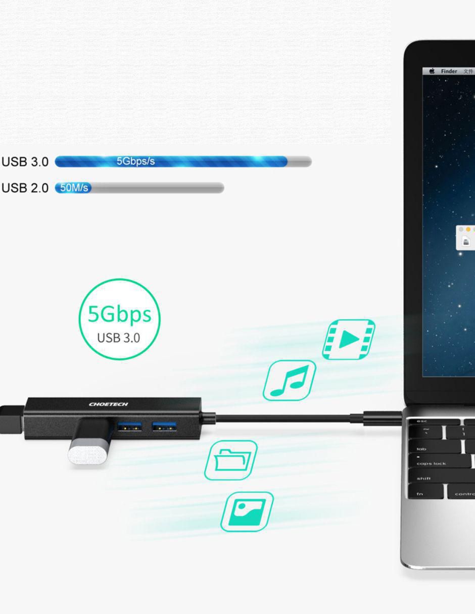 Cable USB C a tipo USB de 15 cm 4