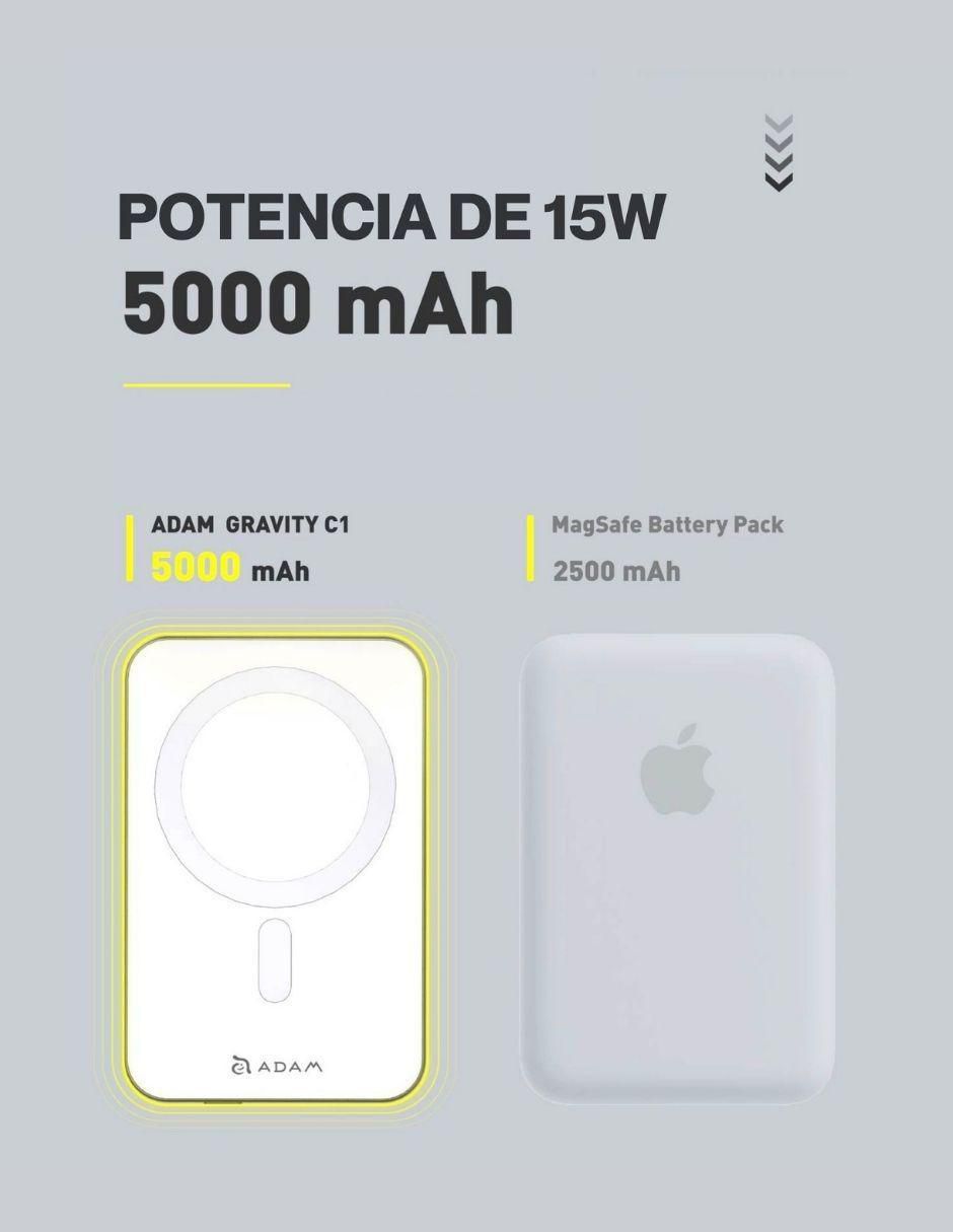 Batería portátil Lightning + USB tipo C 5