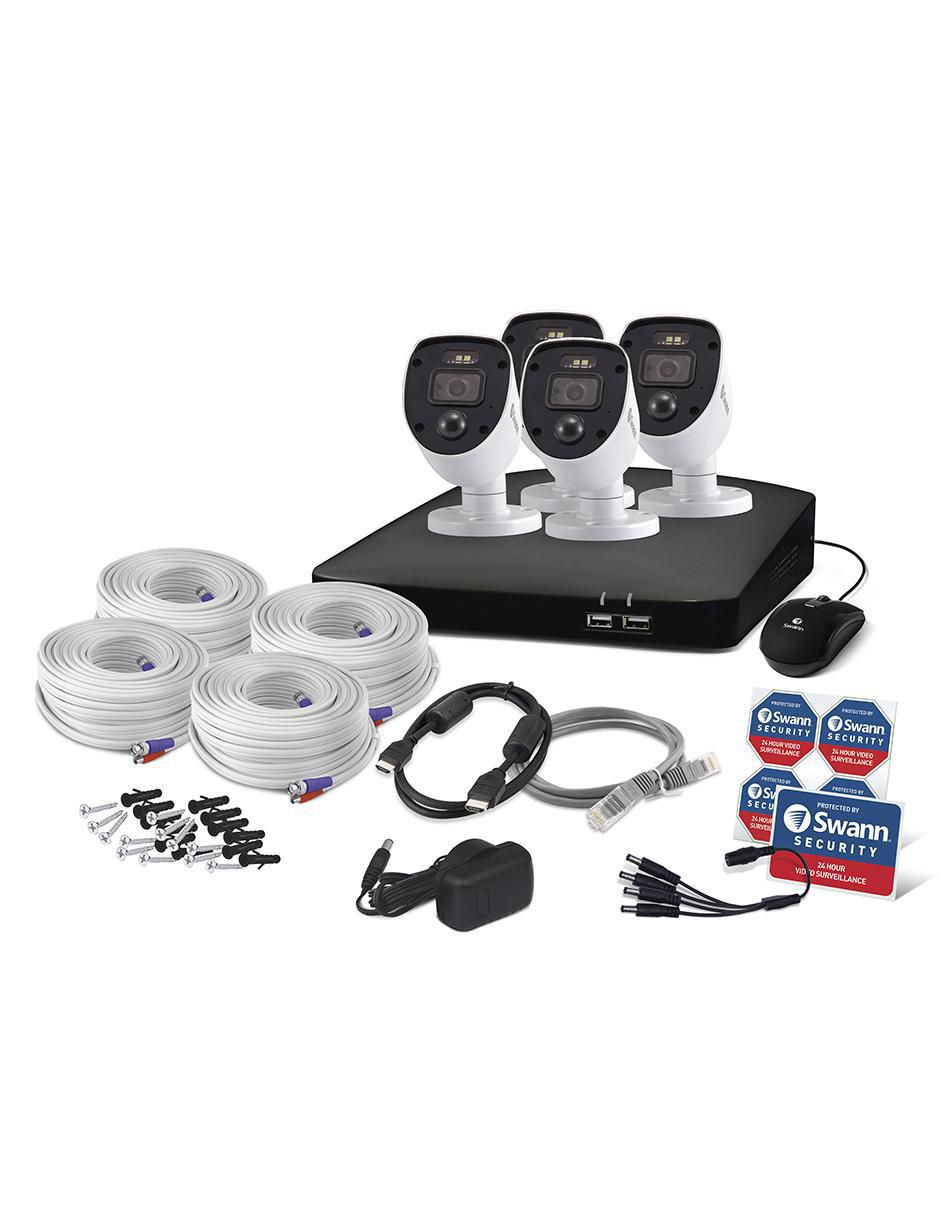 Kit 4 cámaras de seguridad inalámbrica Full HD 90° con capacidad para grabar para interior y exterior 3