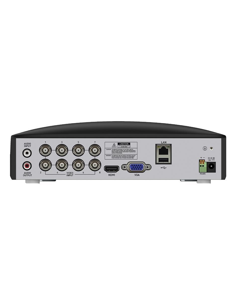 DVR 8 canales de seguridad inalámbrica Full HD 90° con capacidad para grabar para interior y exterior 4