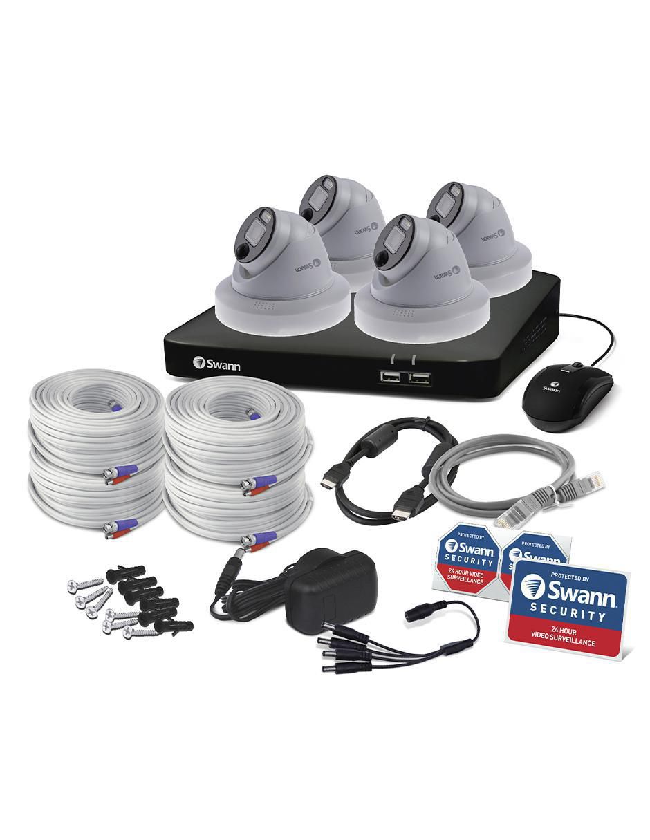 DVR 8 canales de seguridad inalámbrica Full HD 90° con capacidad para grabar para interior y exterior 6