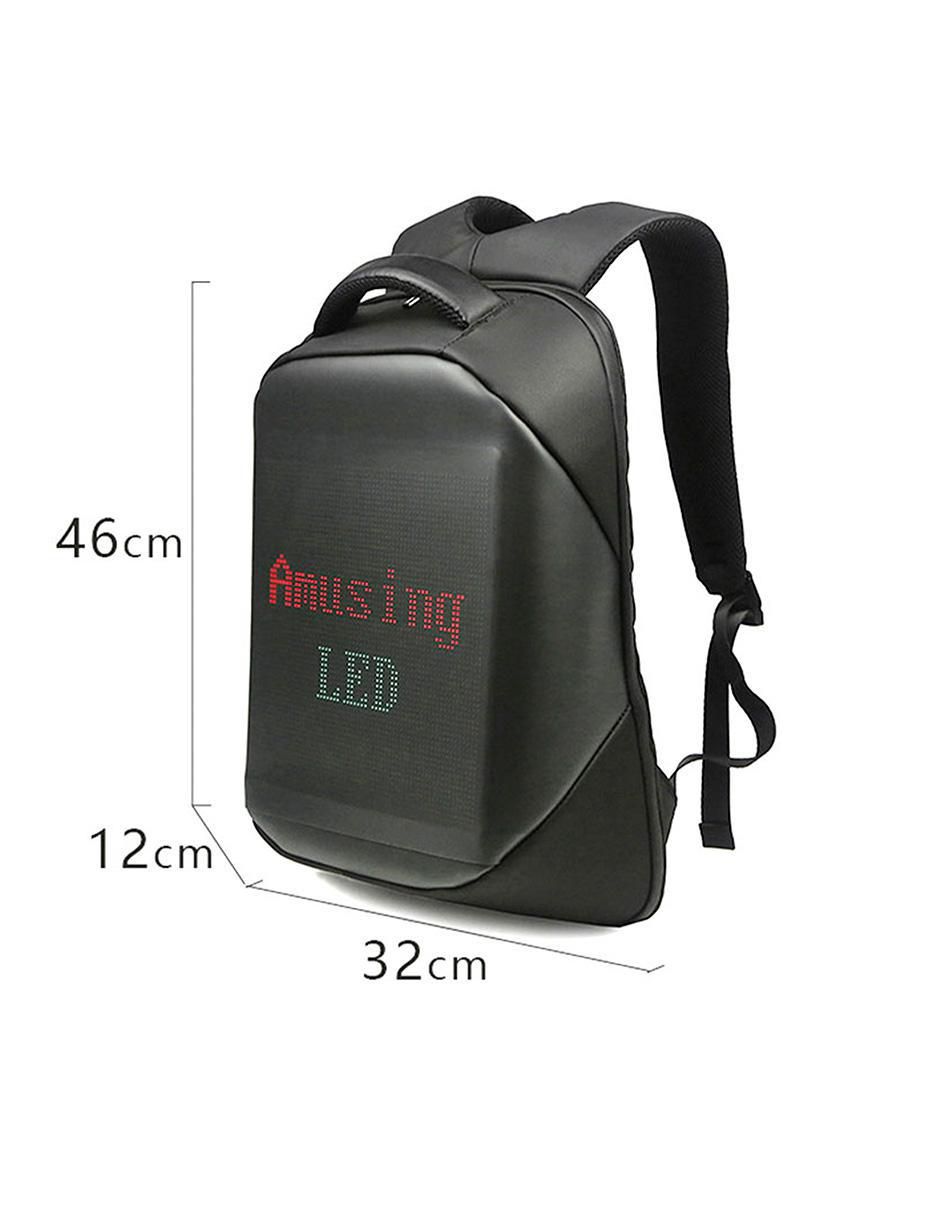 Mochila con portalaptop Led impermeable unisex 5