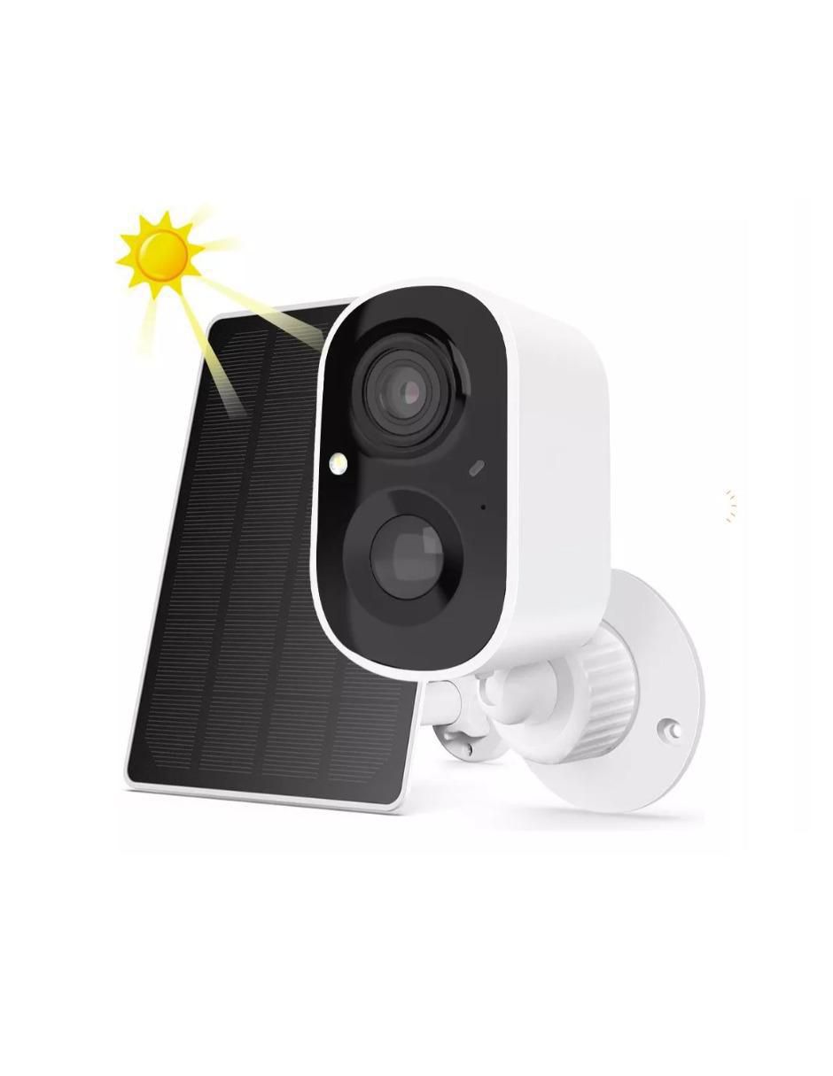 Cámara solar de seguridad inalámbrica Full HD 110° con capacidad para grabar para interior 2