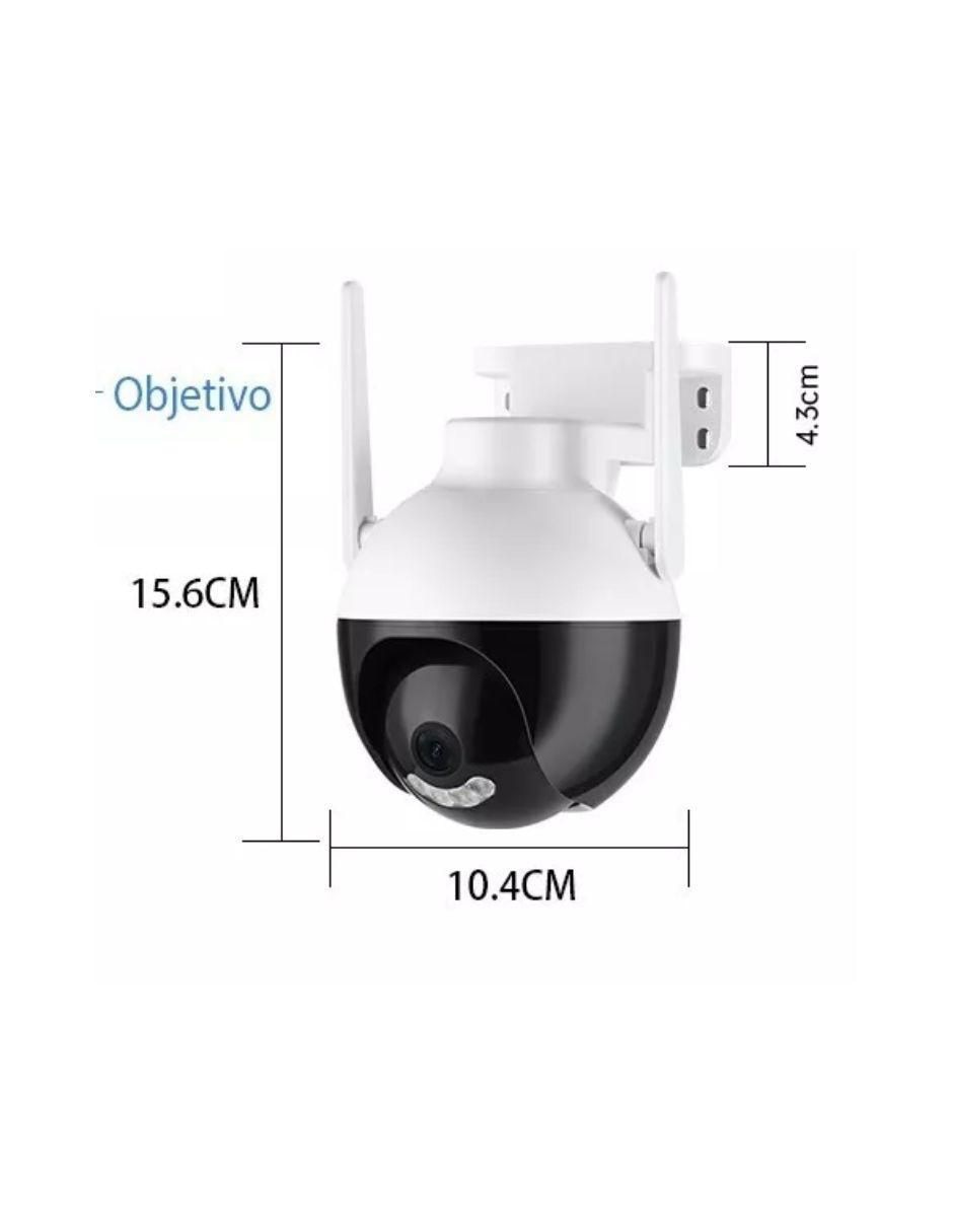 Cámara individual de seguridad inalámbrica HD 180° con capacidad para grabar para interior y exterior 4