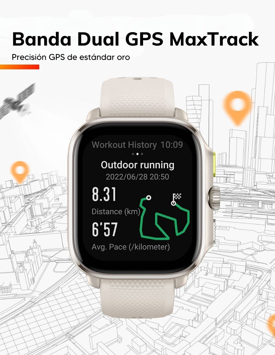 Smartwatch Cheetah Square unisex con GPS 17