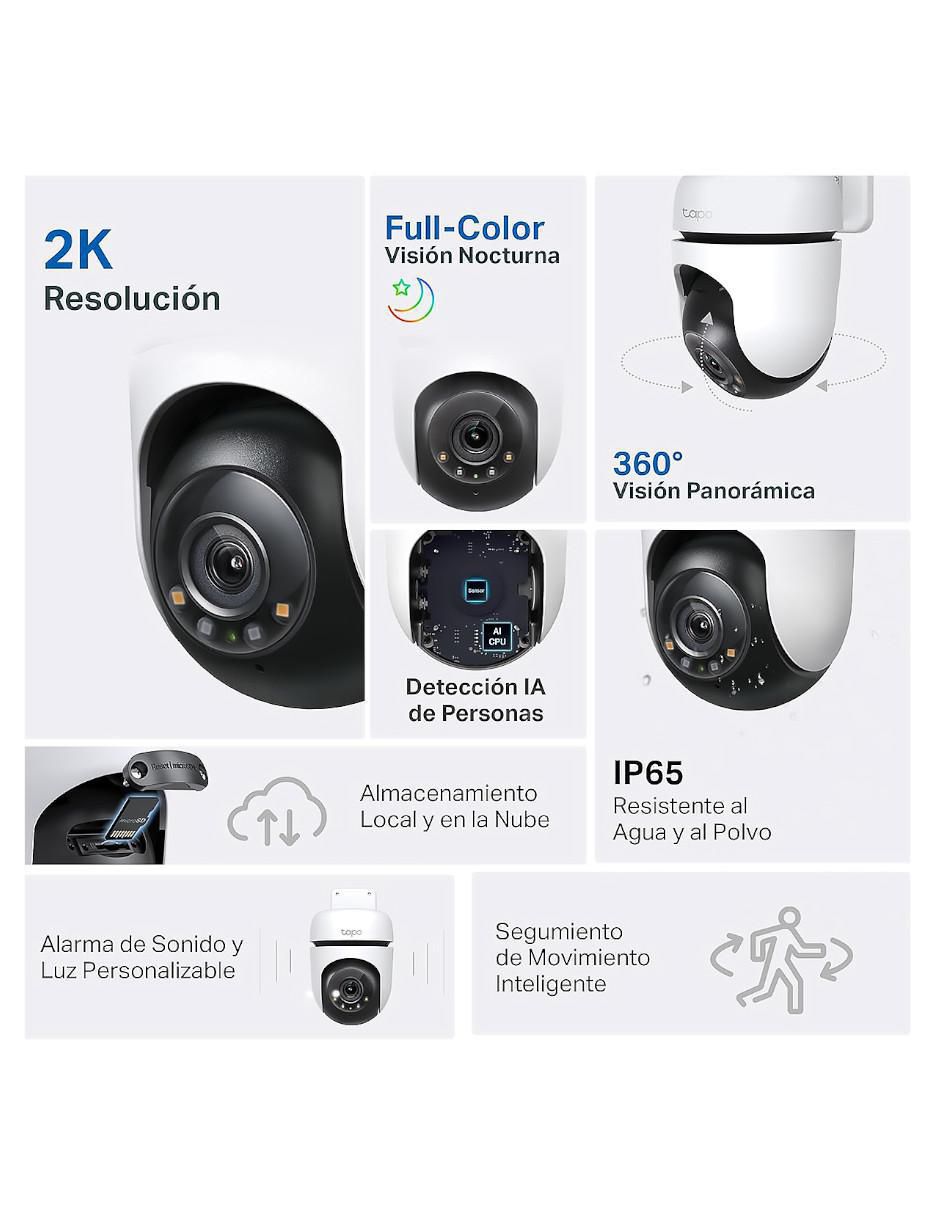 Cámara Wi-Fi de seguridad inalámbrica HD 360° con capacidad para grabar para interior y exterior 3