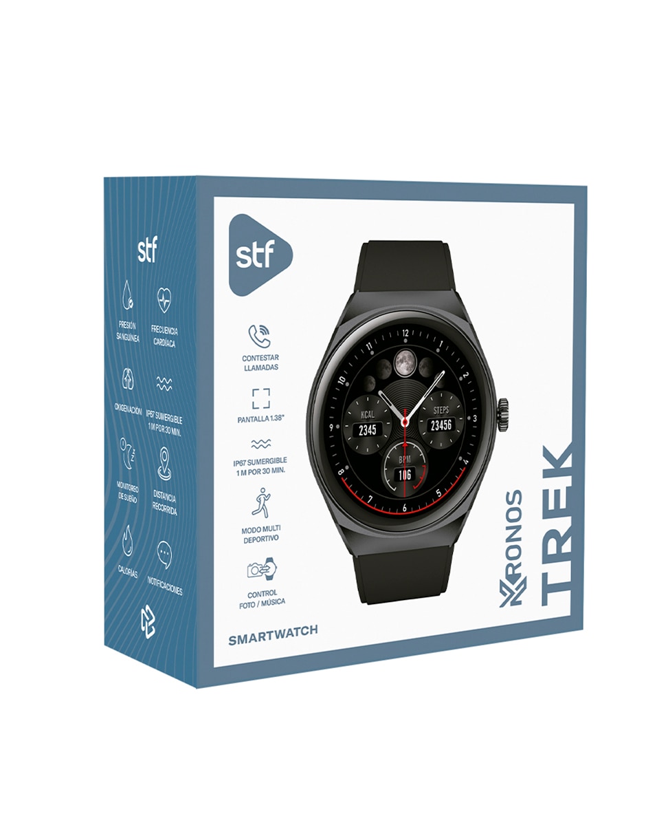 SMARTWATCH STF KRONOS TREK UN,38 MM,NEGR