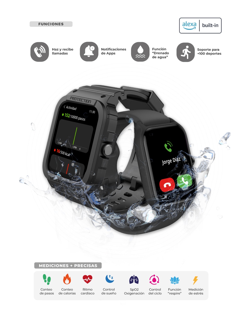 Smartwatch Binden ERA Xtream,45 MM,NEGRO