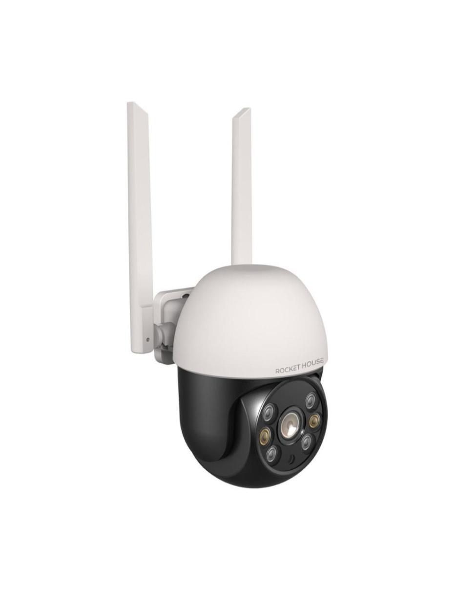 Cámara individual de seguridad alámbrica HD 360° con capacidad para grabar para interior y exterior 4