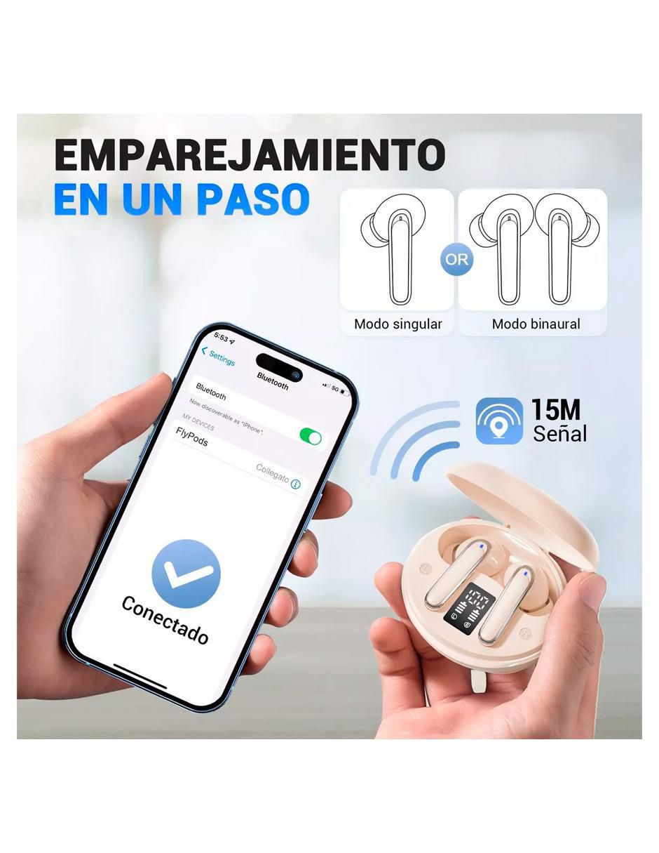 Audífonos True Wireless Flypods inalámbricos con cancelación de ruido 3