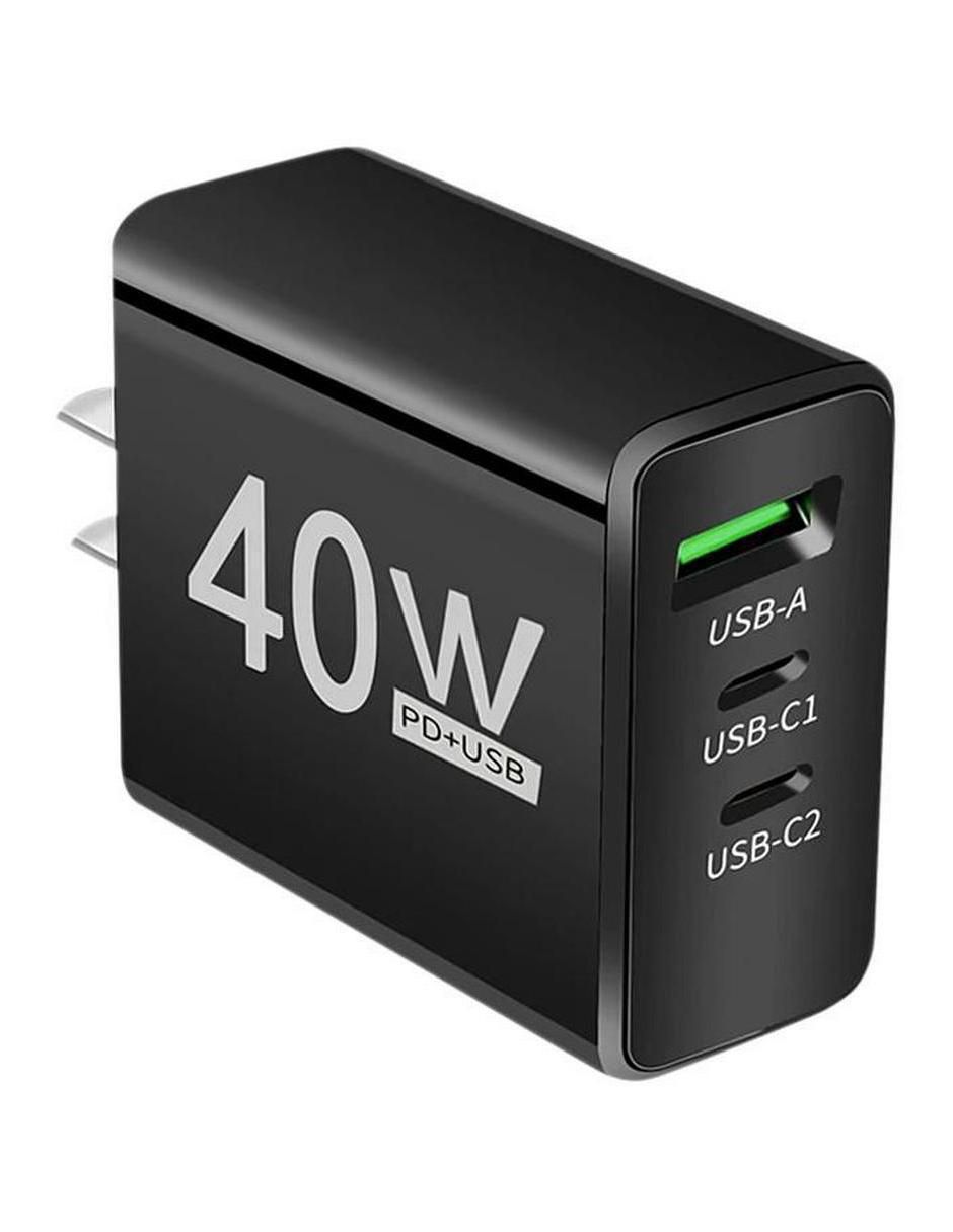 Cargador pared USB tipo A + USB tipo C