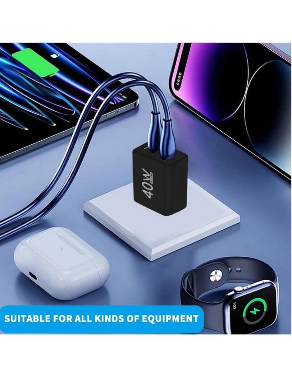 Cargador pared USB tipo A + USB tipo C 5