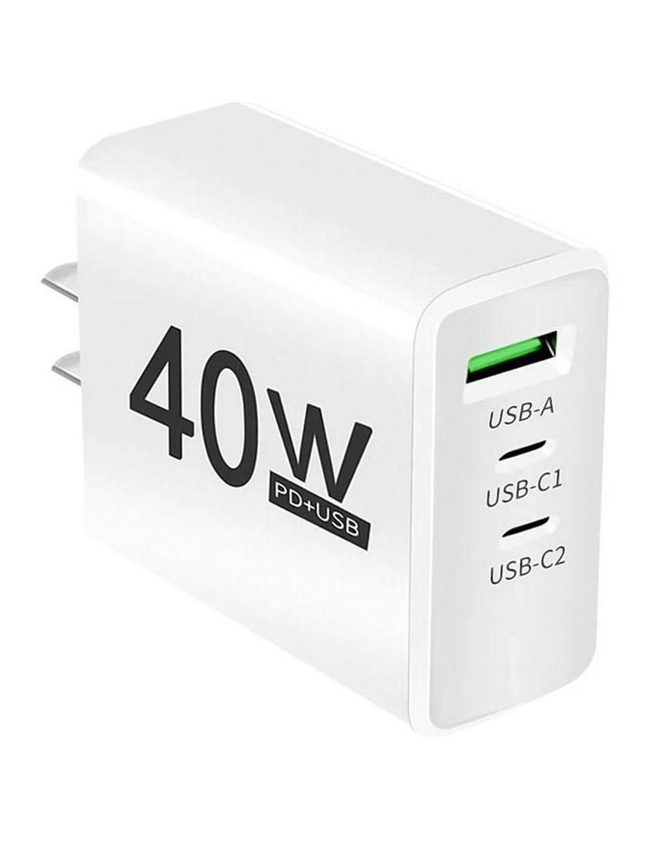 Cargador pared USB tipo A + USB tipo C