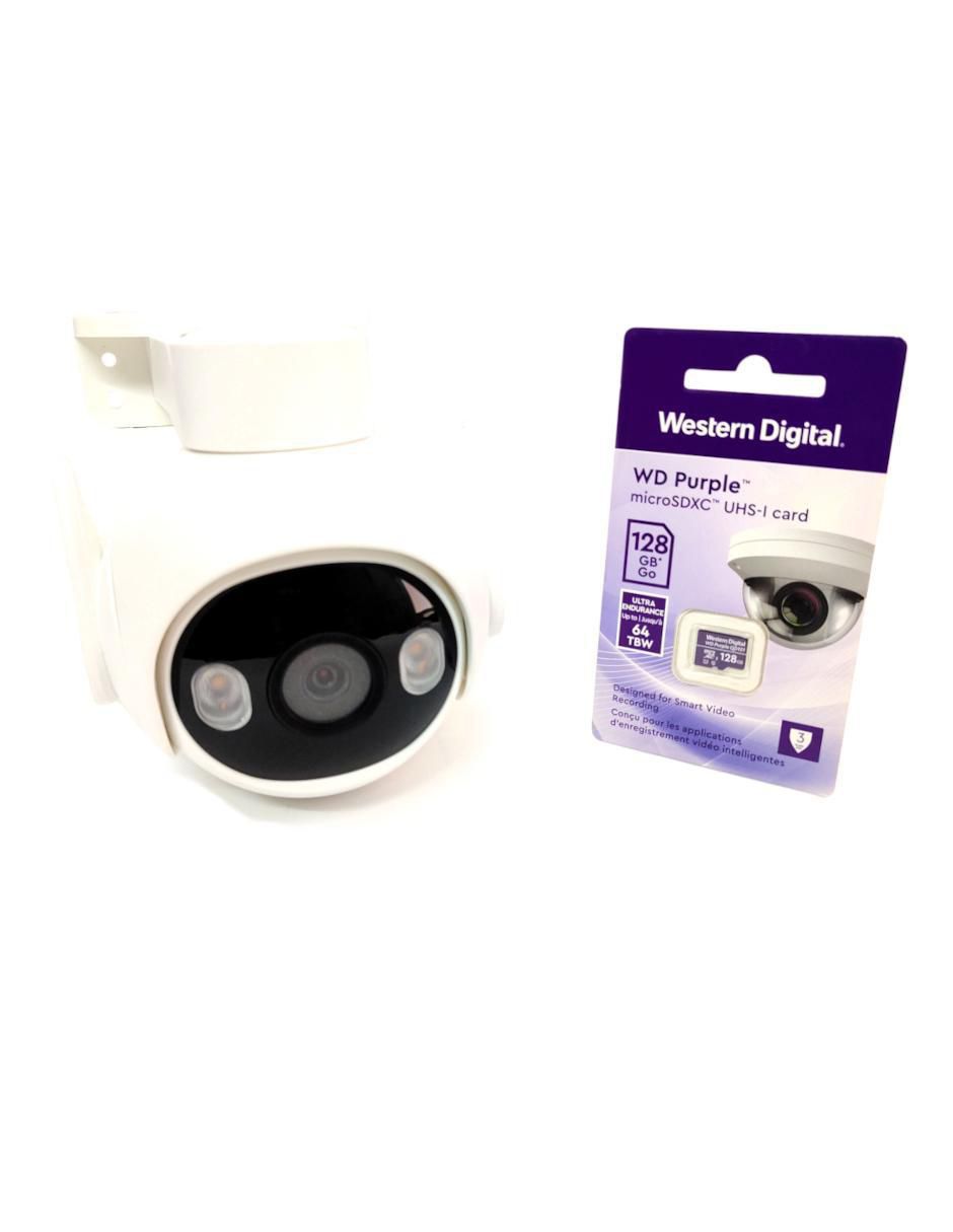 Cámara Wi-Fi de seguridad inalámbrica 2K 10° a 90° con capacidad para grabar visión nocturna para interior y exterior