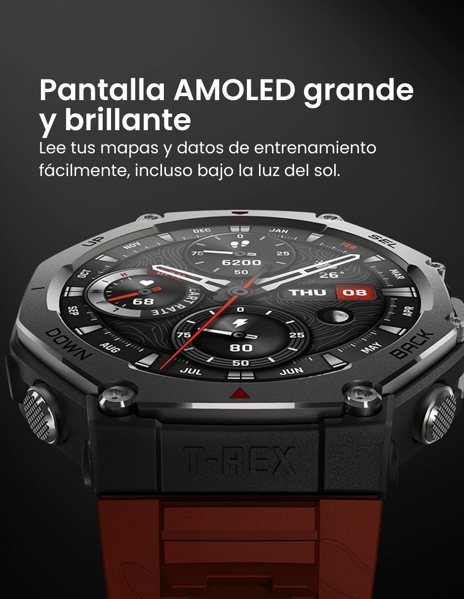 Smartwatch Amazfit T-Rex,SIN TAMAÑO,ROJO