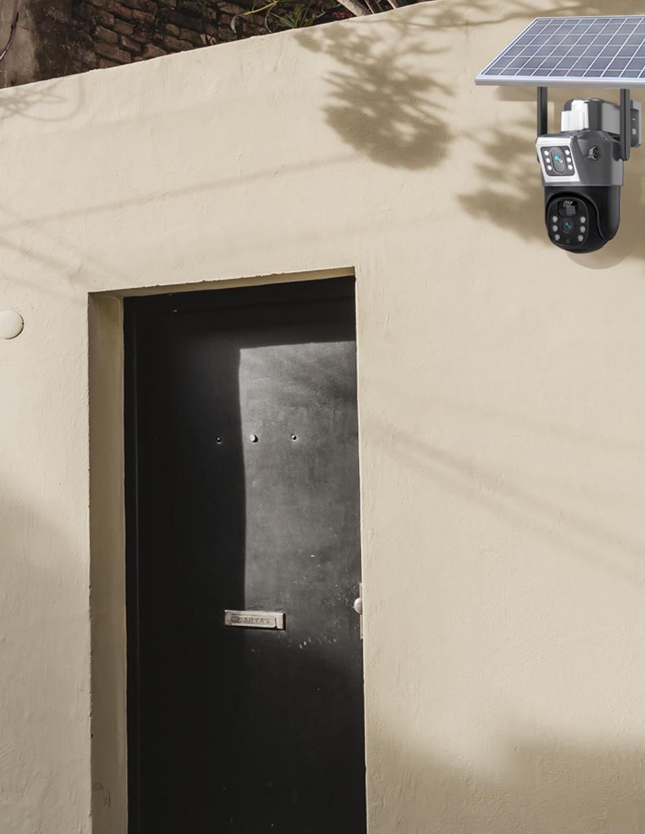Cámara Wi-Fi de seguridad inalámbrica HD 180° con capacidad para grabar visión nocturna para interior y exterior 2