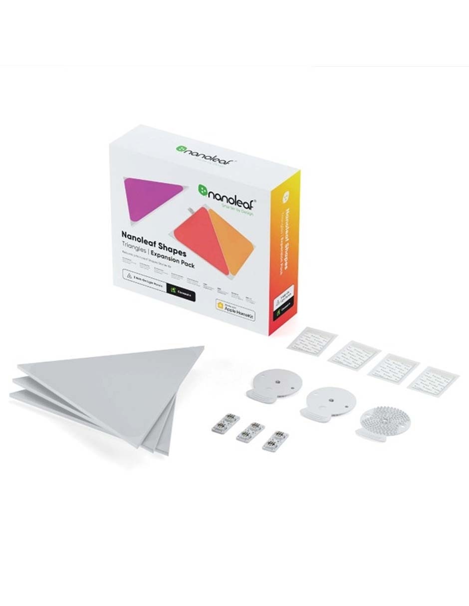 Set expansión de paneles LED smart Shapes Triangulos 3 piezas NL47-0001TW-3PK