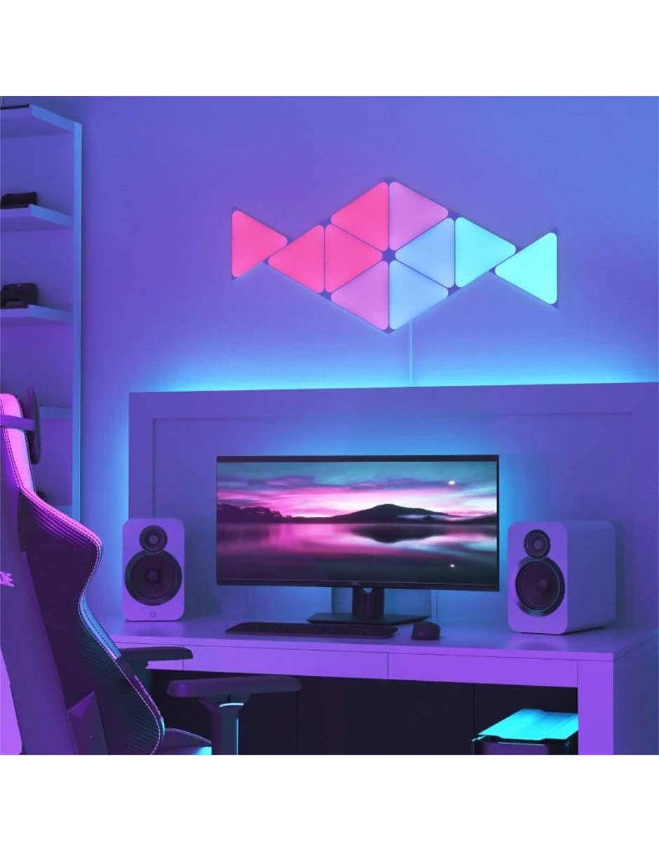 Set expansión de paneles LED smart Shapes Triangulos 3 piezas NL47-0001TW-3PK 2