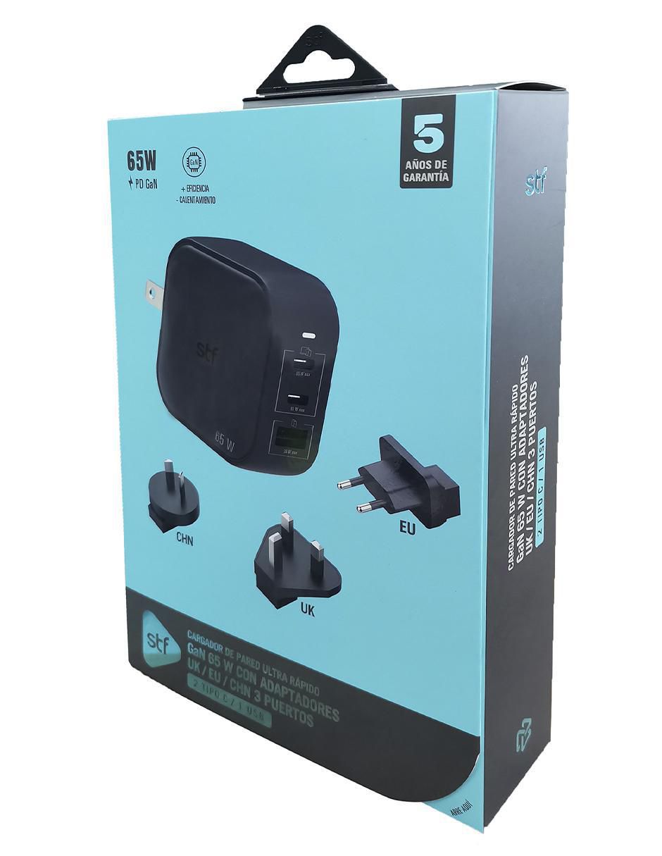 Cargador pared de 65 W USB tipo C GaN 6