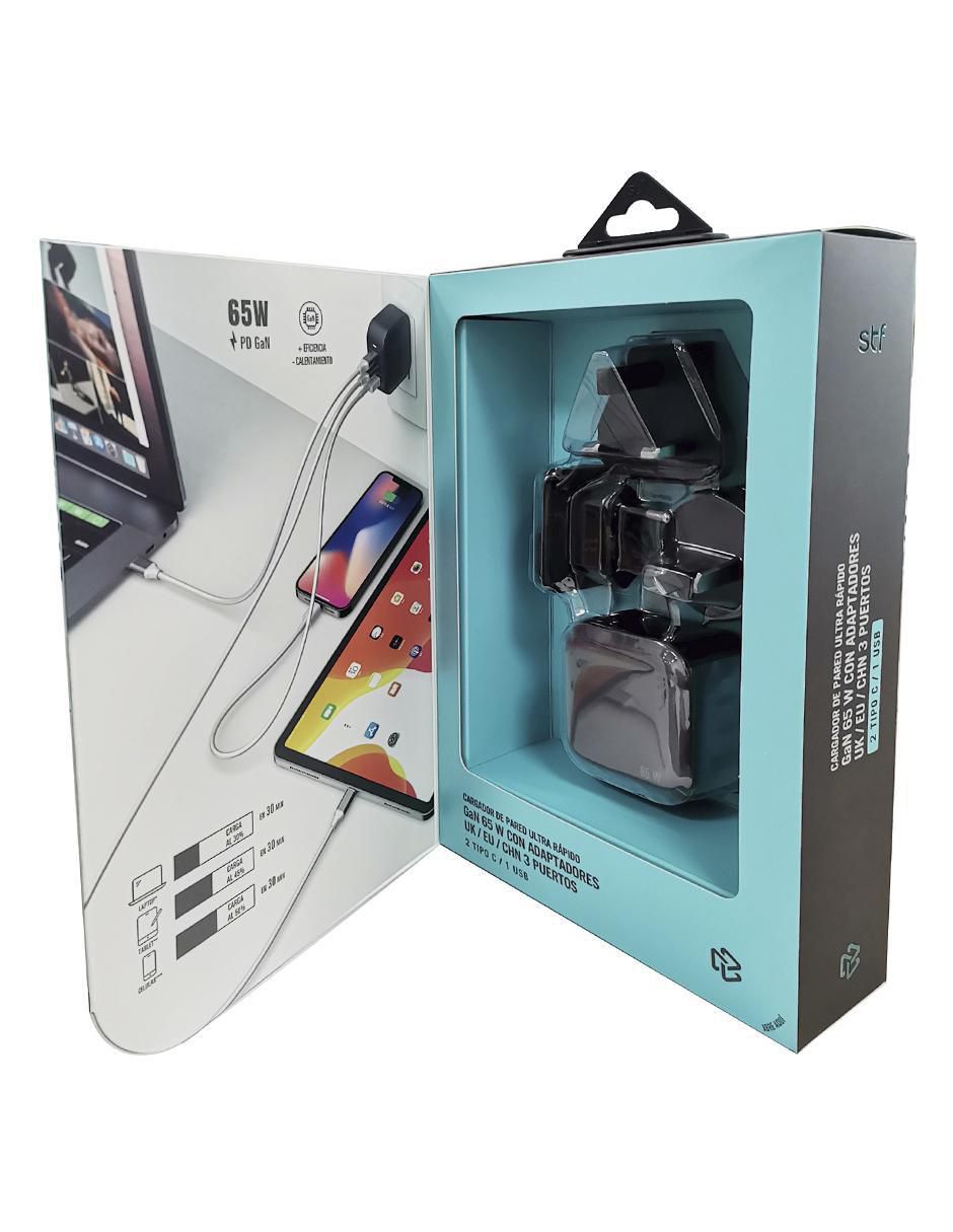 Cargador pared de 65 W USB tipo C GaN 7