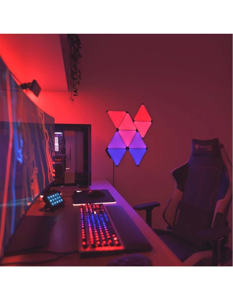 Set de paneles LED smart Shapes Triangulos 9 piezas NL47-0103TW-9PK 3
