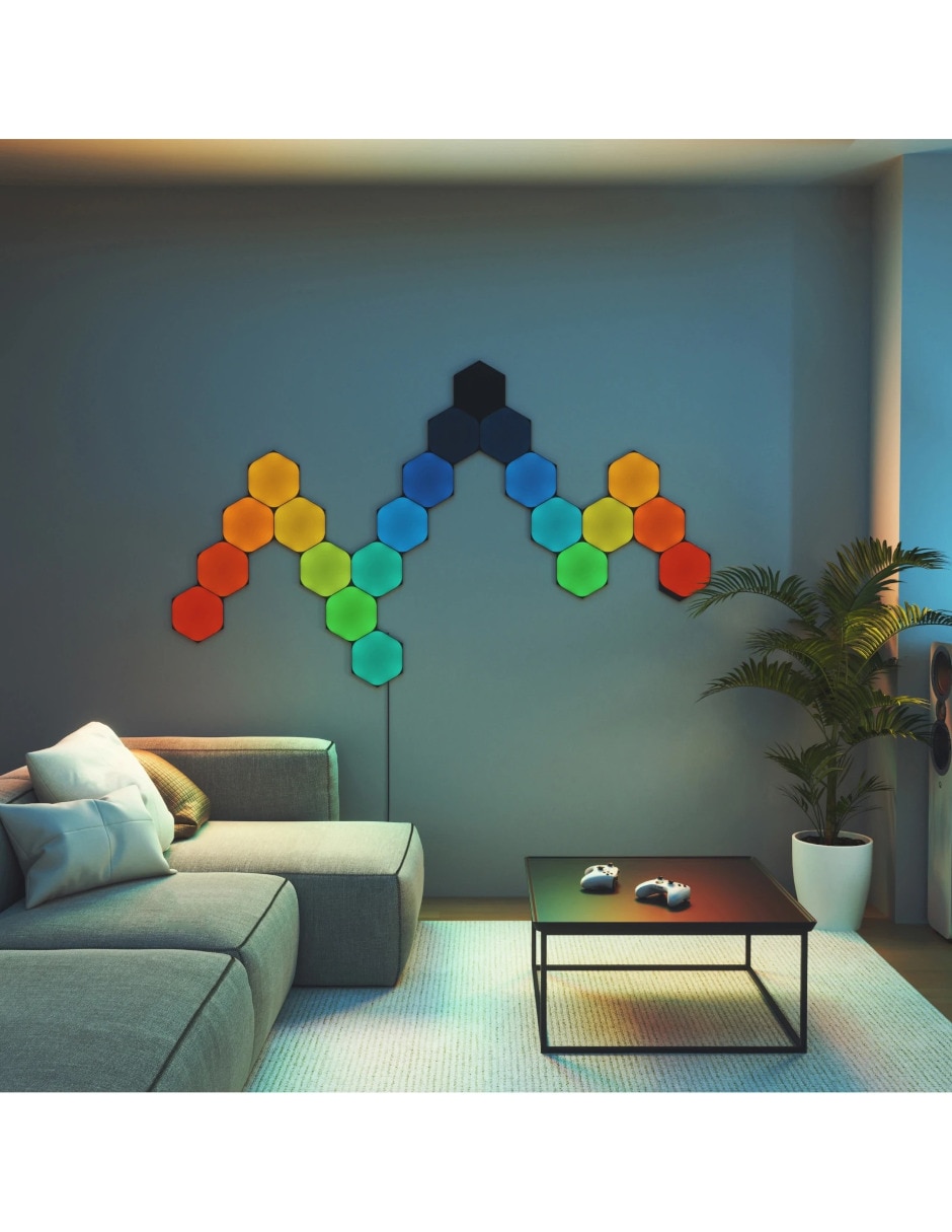 Set expansión de paneles LED smart Shapes Hexagonos 3 piezas NL42-0101HX-3PK 3