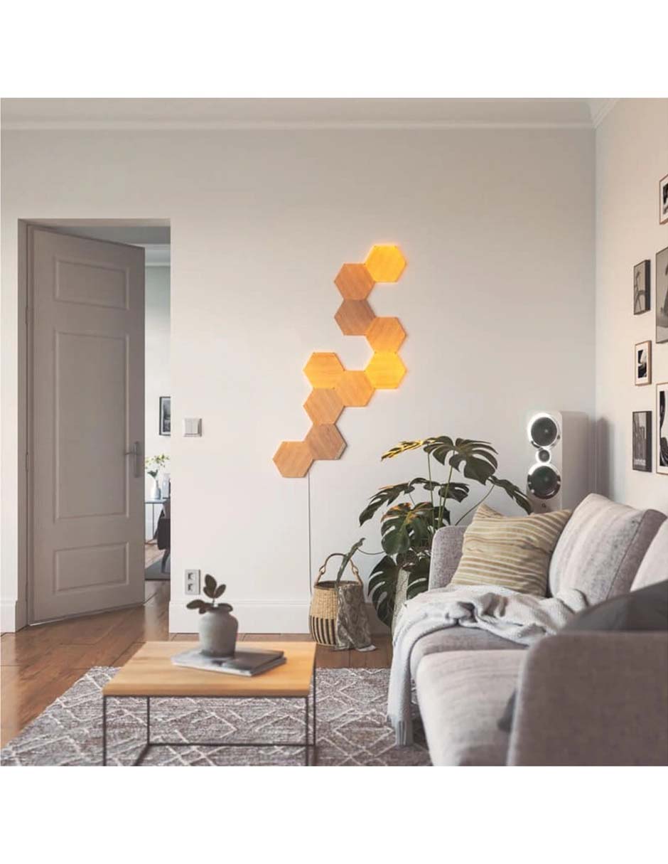Set expansión de paneles LED smart Elements Hexagonos 3 piezas NL52-E-0001HB-3PK 3