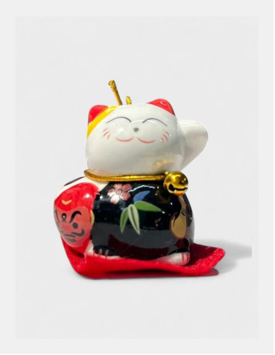 Figura decorativa de gato de cerámica 4