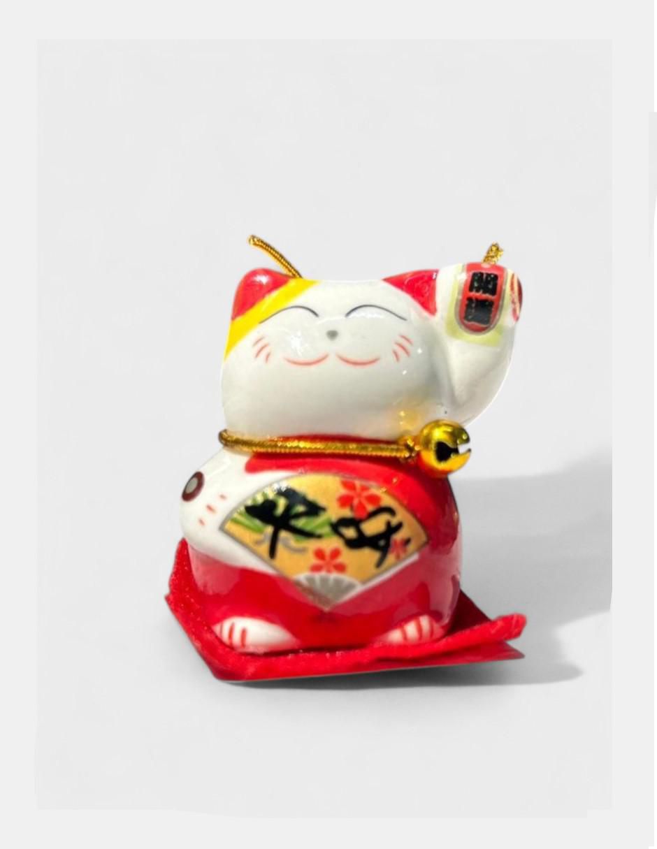 Figura decorativa de gato de cerámica 5