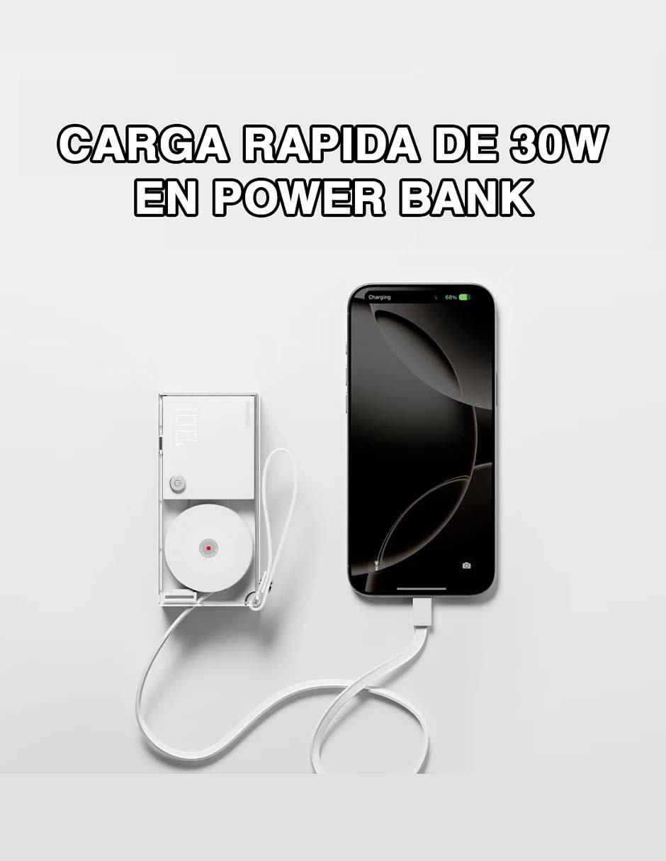 Batería portátil 10000 mah Retractable 3-in-1 Power Bank 3