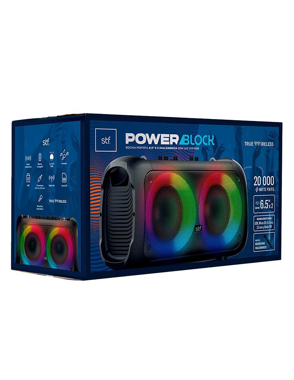 Bocina portátil Power Block alámbrica e inalámbrica 11