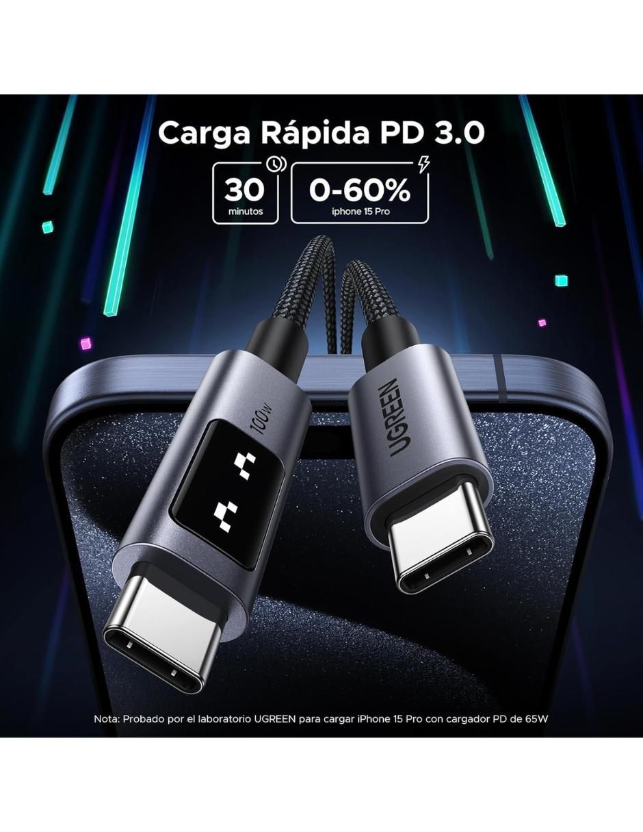 Cable USB C a tipo USB C de 1 m 3