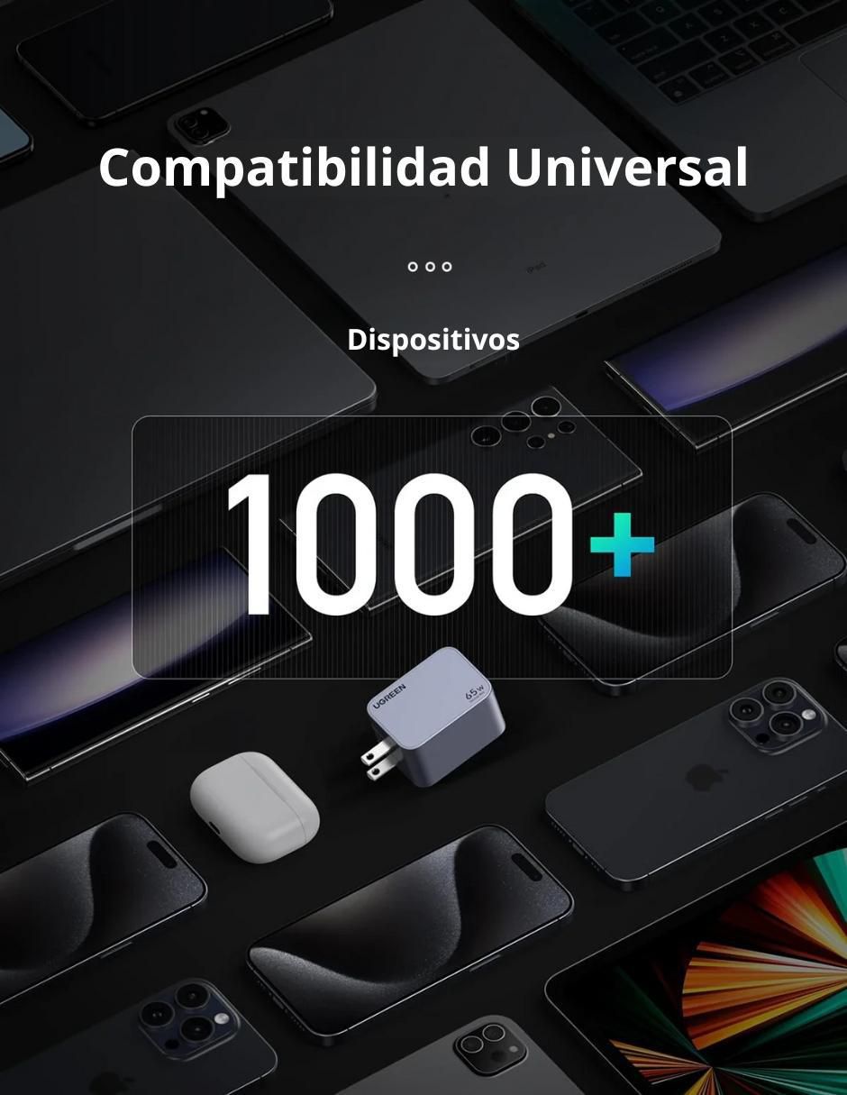 Cargador pared de 100 W USB + USB tipo c Nexode pro 8