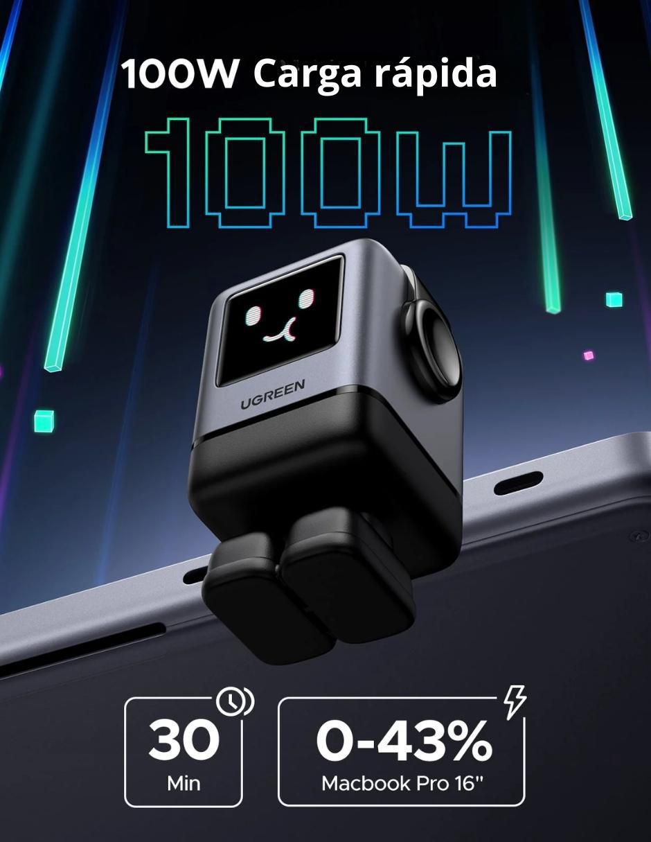 Cargador pared de 100 W USB + USB tipo c 2