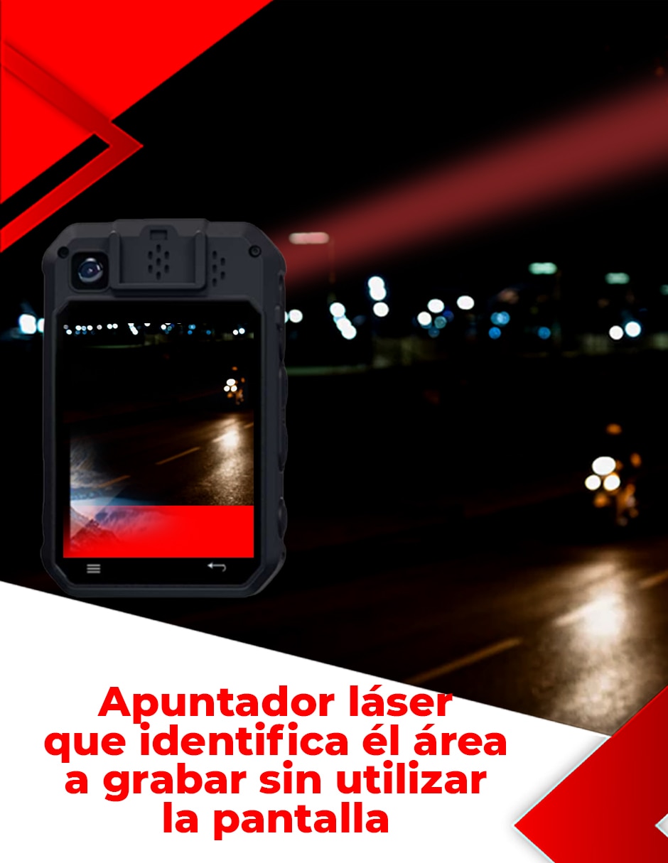Cámara corporal de seguridad con visión nocturna inalámbrica 2K 120° con capacidad de grabar para exterior 4
