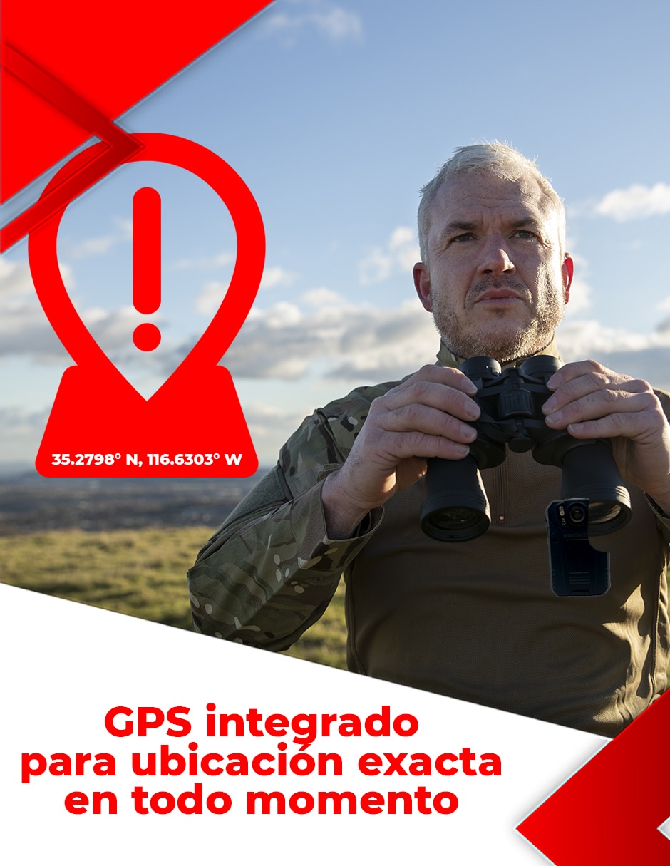 Cámara corporal de seguridad con visión nocturna inalámbrica 2K 120° con capacidad de grabar para exterior 5