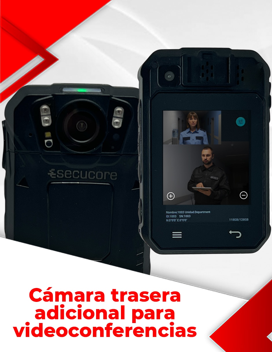 Cámara corporal de seguridad con visión nocturna inalámbrica 2K 120° con capacidad de grabar para exterior 8