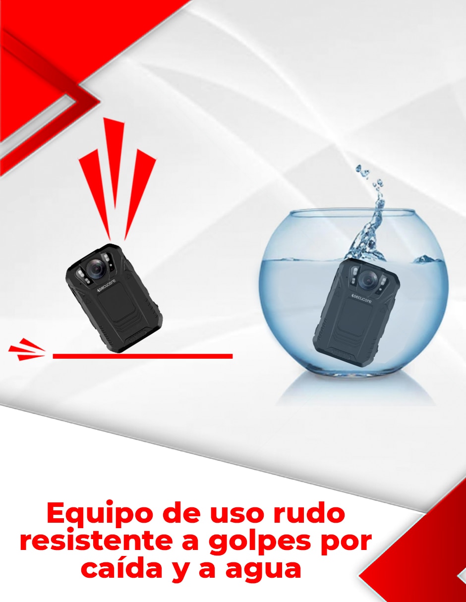 Cámara corporal de seguridad con visión nocturna inalámbrica 2K 120° con capacidad de grabar para exterior 9