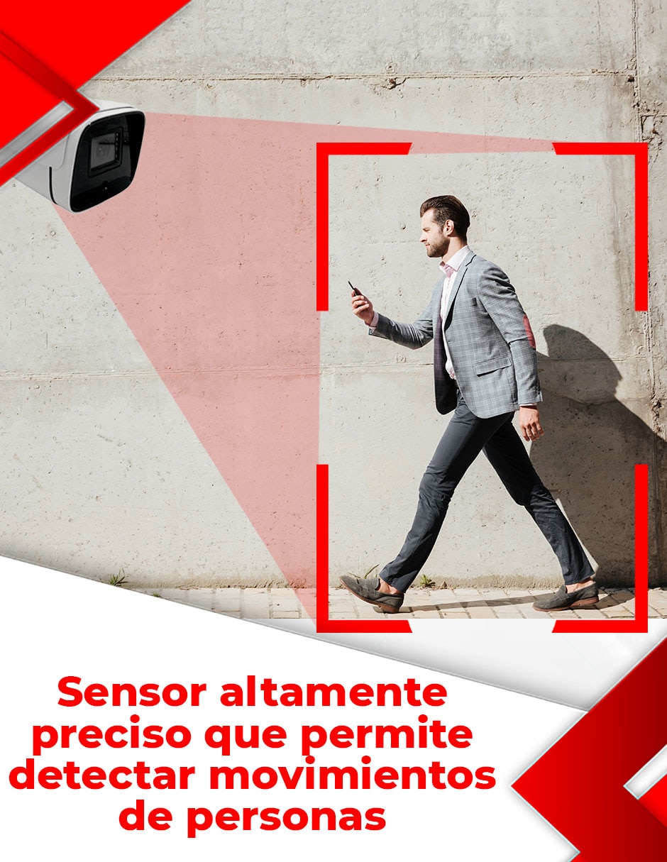 Cámara de seguridad Alámbrica 2K 70° con capacidad de grabar y visión nocturna para interior y exterior 2