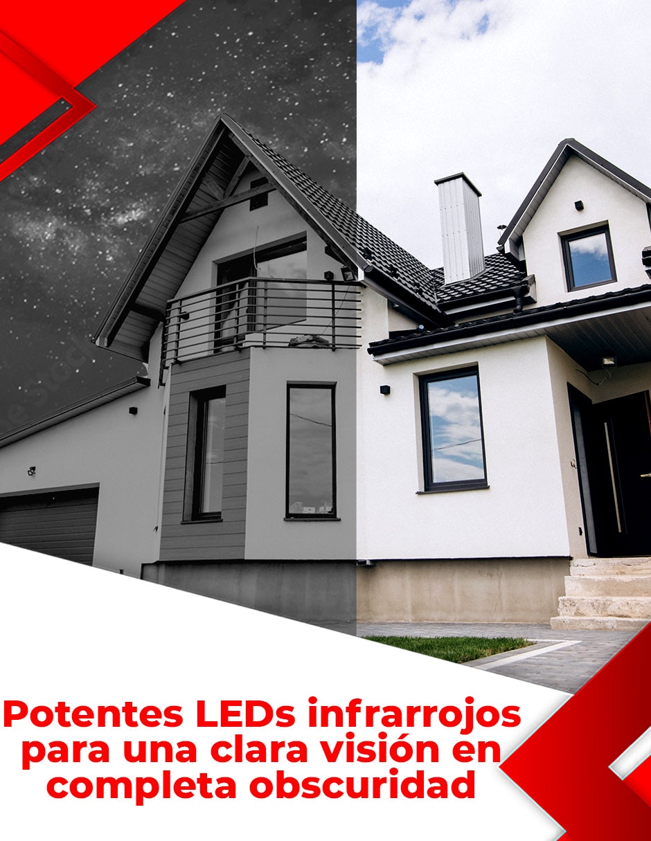 Cámara de seguridad Alámbrica 2K 70° con capacidad de grabar y visión nocturna para interior y exterior 9
