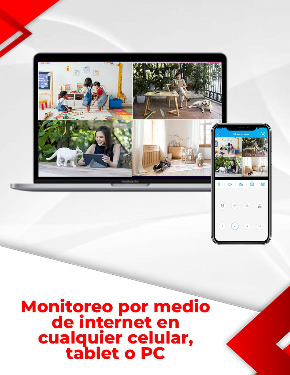 Cámara Wi-Fi de seguridad Inalámbrica Full HD 70 ​con capacidad de grabar y visión nocturna para interior y exterior 3